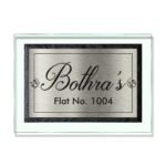 Black Stone Stainless Steel Etching Nameplate G+BS+SS 2