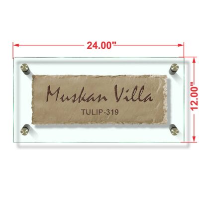 Engraved Sand Stone Villa Nameplate G+ESS