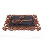 Stone Acrylic Copper Paint With MDF Base Design Nameplate