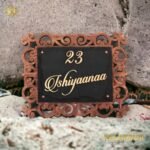 Stone Acrylic Copper Paint With MDF Base Design Nameplate 3