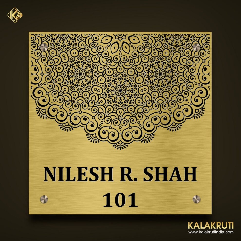 Brass Letters Nameplate With Duco Paint Online