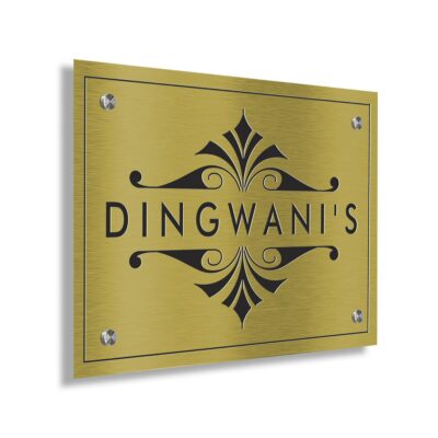 Brass Letters Nameplate With Duco paint Dingwani’s BE