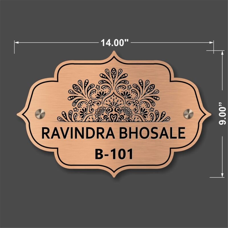 Copper Etched Nameplate With Duco Paint Ravindra Bhosale CE