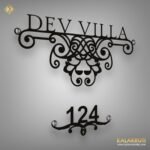 Dev Villa Powder Coated Steel Nameplate Elegance (2)