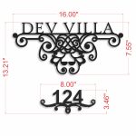 Dev Villa Powder Coated Steel Nameplate Elegance (3)