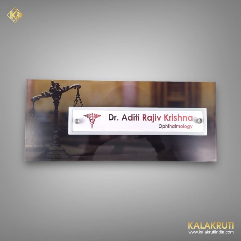 Dr. Aditi Rajiv Krushna Acrylic Nameplate Personalized Prestige in Acrylic (1)