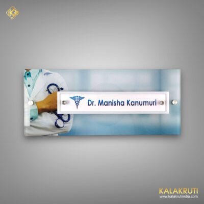 Dr. Manisha Kanumuri Acrylic Nameplate Personalized Acrylic Elegance (1)