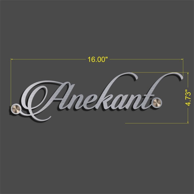 Elevate Your Home's Elegance with Anekant Stainless Steel Nameplate (1)
