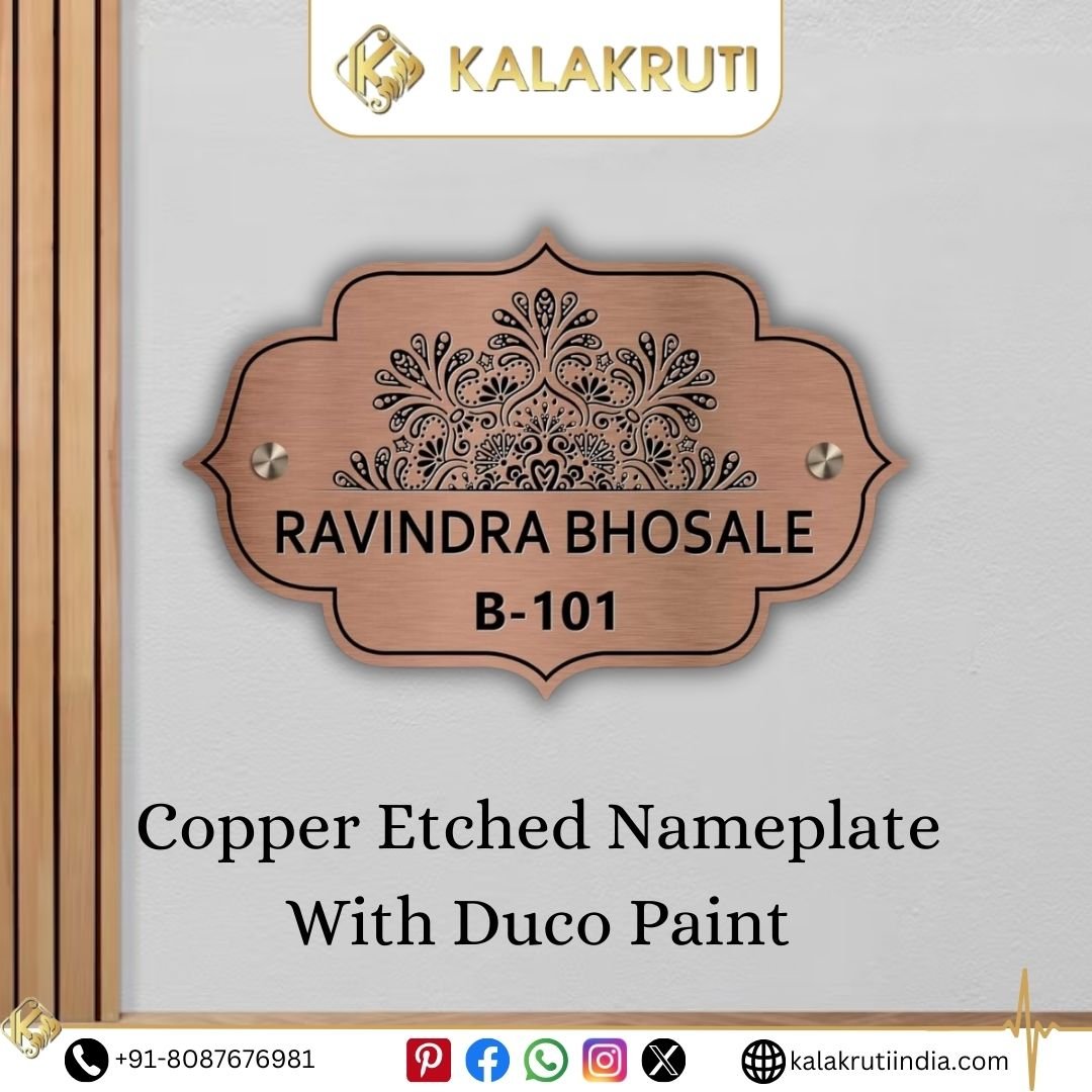 Elevate Your Home's Entryway with a Copper Etched Nameplate