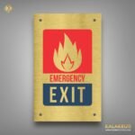 Ensure Safety With Our Brass Stainless Steel EMERGENCY EXIT Sign