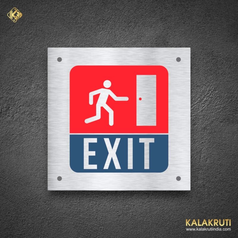 Find Your Way With The Stainless Steel EXIT Sign