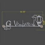 G Venkatesh Stainless Steel Laser Cut Nameplate Crafted to Impress