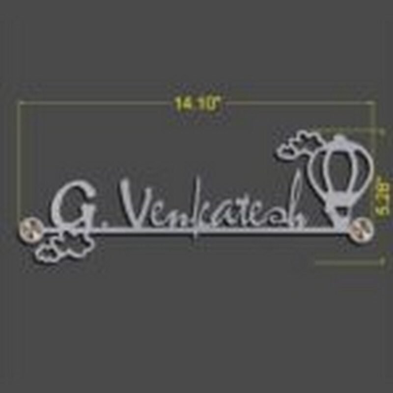 G Venkatesh Stainless Steel Laser Cut Nameplate Crafted to Impress
