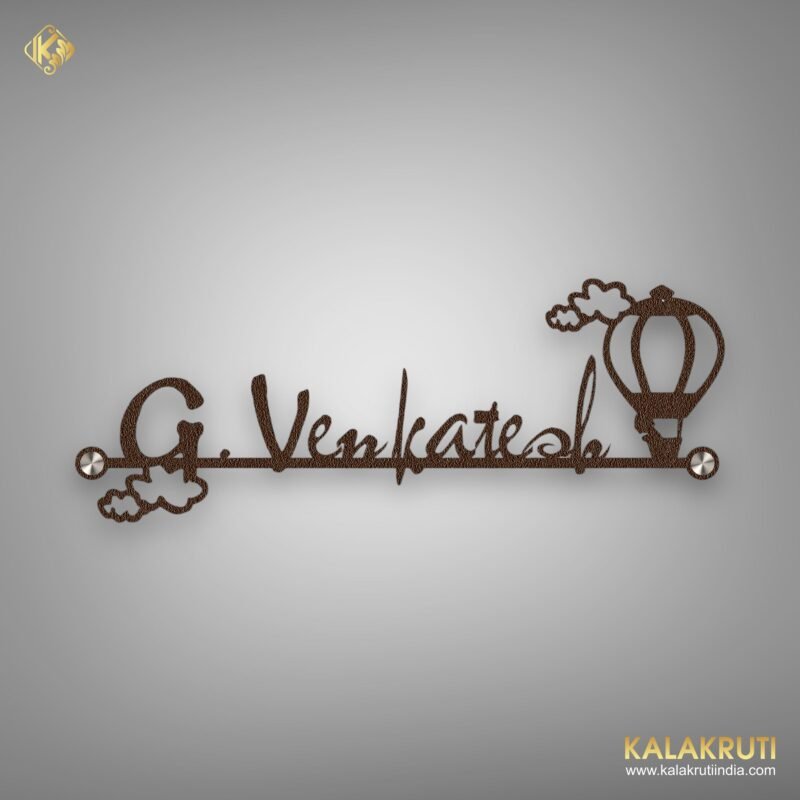 G Venkatesh Stainless Steel Nameplate with Duco Paint Timeless Style (1)