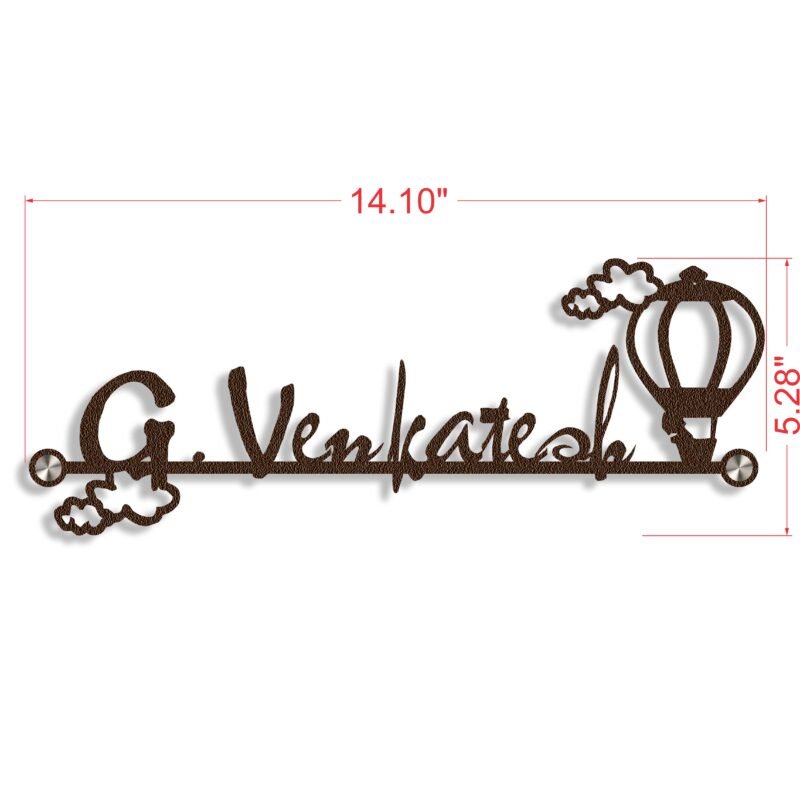 G Venkatesh Stainless Steel Nameplate with Duco Paint Timeless Style (2)