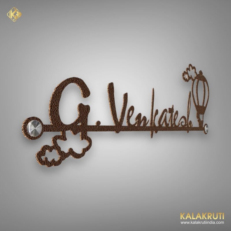 G Venkatesh Stainless Steel Nameplate with Duco Paint Timeless Style (3)