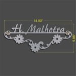 H Malhotra Stainless Steel Laser Cut Nameplate Crafted for Elegance (1)
