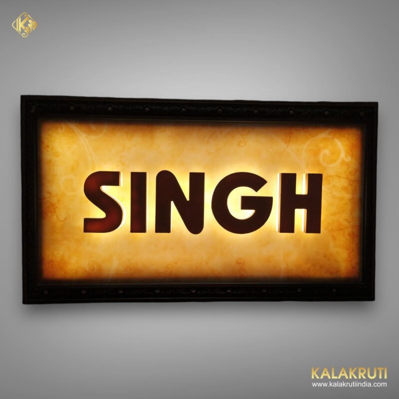 Illuminate Your Name With The SINGH LED Nameplate!