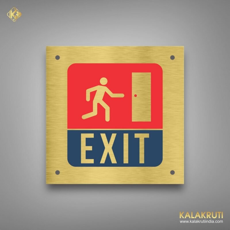 Illuminate Your Path with Our Brass Stainless Steel EXIT Sign