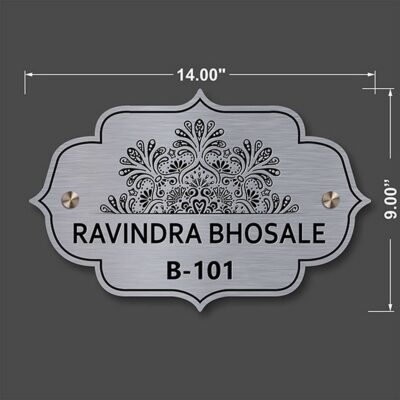 Laser Cut Stainless Steel Letters Etched & Duco Paint Filled Nameplate