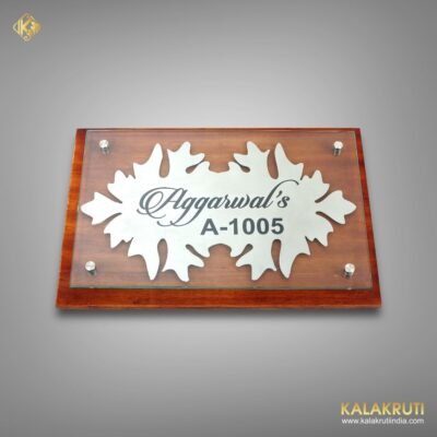 Make A Grand Entrance With Agarwal's Wooden Nameplate 2