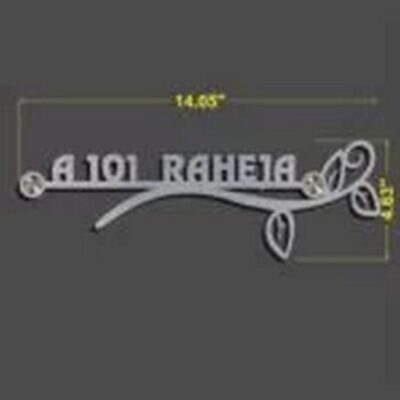 Raheja Stainless Steel Laser Cut Nameplate Timeless Elegance for Your Home