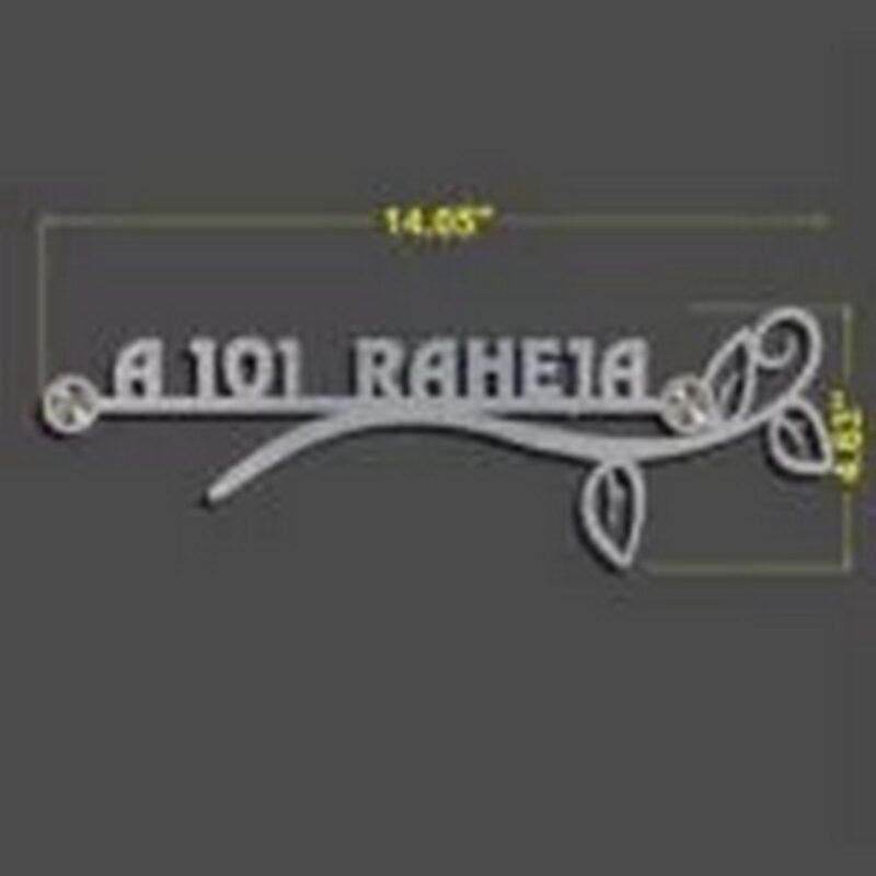 Raheja Stainless Steel Laser Cut Nameplate Timeless Elegance for Your Home