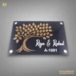 Riya & Rahul Acrylic Nameplate A Love Story in Acrylic 2