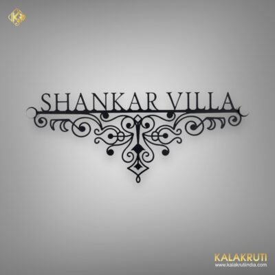 Shankar Villa Black Stainless Steel Nameplate Modern Elegance in Black (3)
