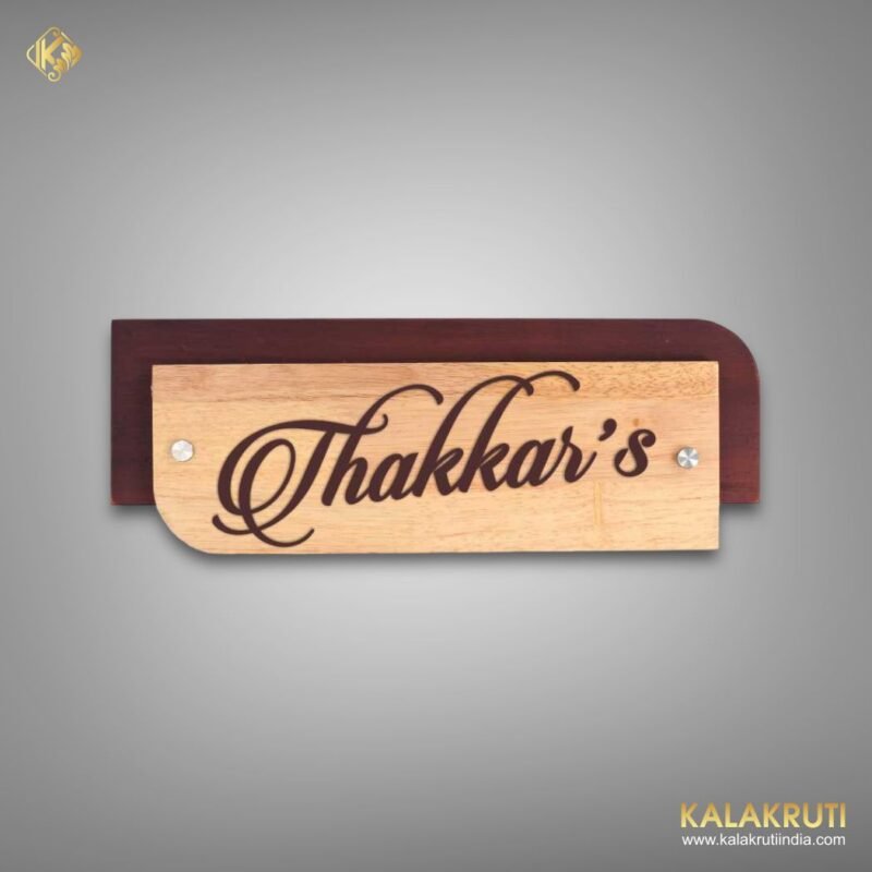 Thakkar's Wooden Nameplate Elegance Meets Functionality