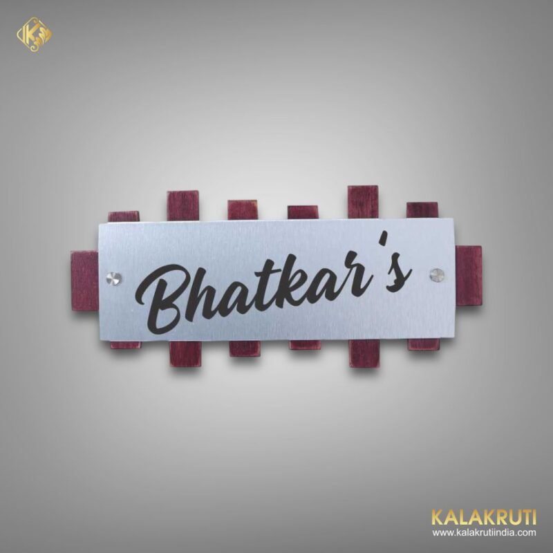 Upgrade Your Home Entrance With Bhatkar's Wooden Nameplate