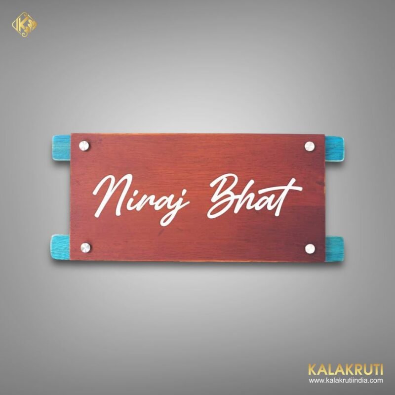 Welcome Guests In Style With Niraj Bhat Wooden Nameplate