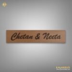 Welcome Home Chetan & Neeta! The Wooden Nameplate Of Elegance 1