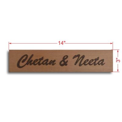 Welcome Home Chetan & Neeta! The Wooden Nameplate Of Elegance