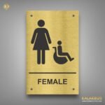 Accessible Elegance   Female Handicapped Toilet Sign
