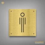 Contemporary Blank Standing Male Restroom Sign
