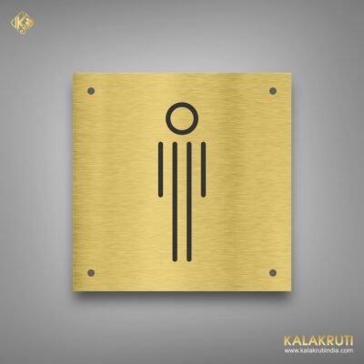 Contemporary Blank Standing Male Restroom Sign