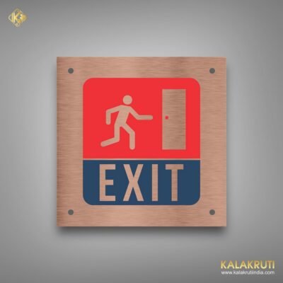 Copper Steel EXIT Sign Make a Grand Exit with Style!