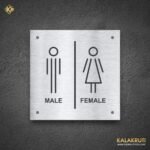 Easy Restroom Accessibility   Male Female Sign With Text