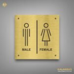 Elegant Standing Male Female Toilet Signage