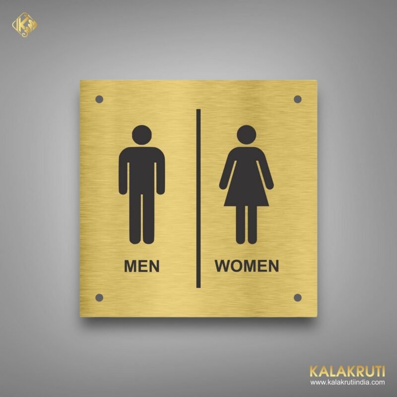 Elevate Restroom Aesthetics with Our Standing Male Women Toilet Sign Board (2)