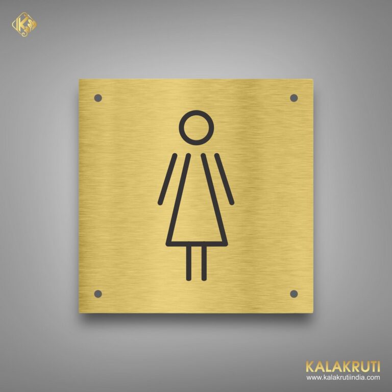 Steel Male Female Sign Without Text 😍 Restroom Signage
