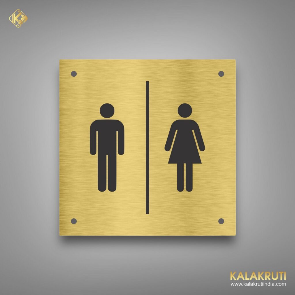 Male Female Sign Without Text 😍 Steel Restroom Indicator