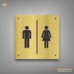 Elevate Restroom Ambiance with Our Blank Standing Male Women Toilet Sign Board