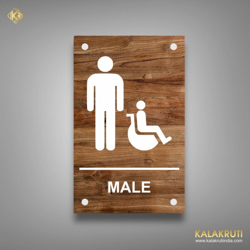 Empower Inclusivity Male Handicapped Signs With Text
