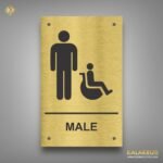 Ensure Accessibility and Style with Our Male Handicapped Toilet Sign Board