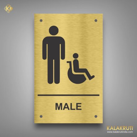 Male Handicapped Toilet Sign Board 🚻 Ensure Accessibility