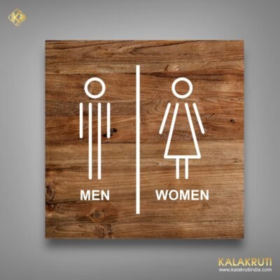 Male Female Toilet Sign With Text Upgrade Your Restroom Design