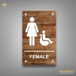 Promoting Accessibility Female Handicapped Sign With Text