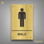 Restroom Ambiance with Our Standing Male Toilet Sign Board